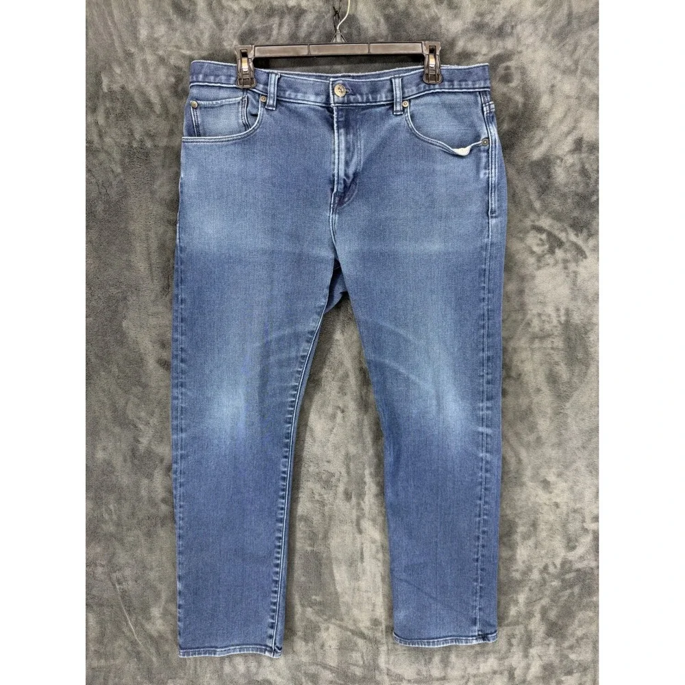 Banana Republic Traveler Slim Jeans Mens 35x30 Blue Medium Wash‎ Stretch Denim